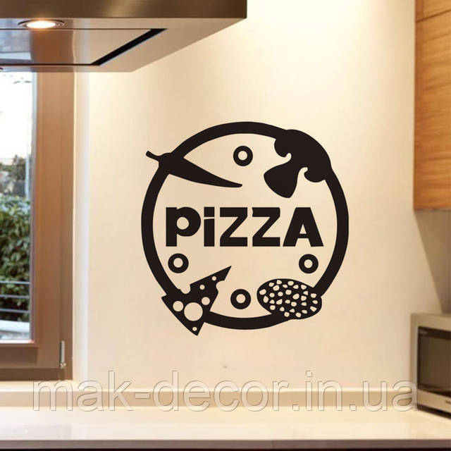 Вінілові наклейки " Pizza " 62х60 см