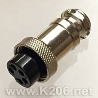GX20-5F M19 круглый 5-и контактный разъем на кабель "мама"; 10A; 250V; IP55