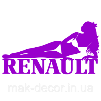 Вінілові наклейки на авто " RENAULT " 11х20 см