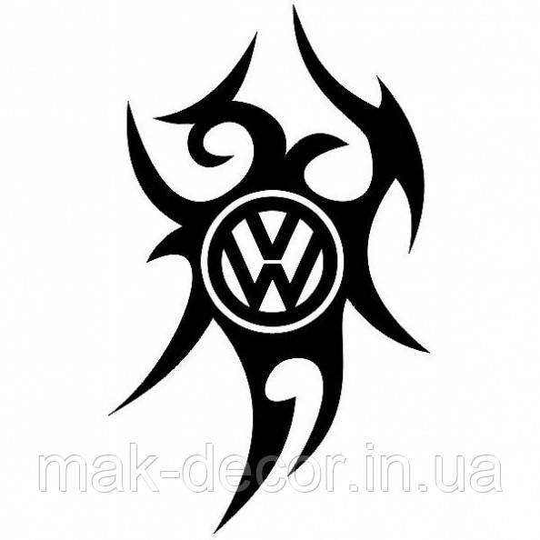 Вінілові наклейки на авто " Фольцваген узор 2 " 17х10 см