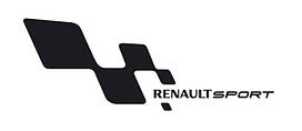 Вінілові наклейки на авто " RENAULT sport " 11х30 см 2 шт