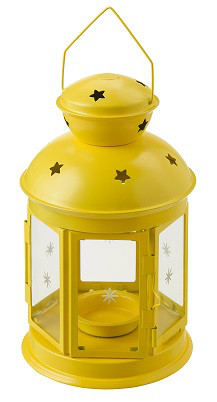 Декоративний ліхтар жовтий