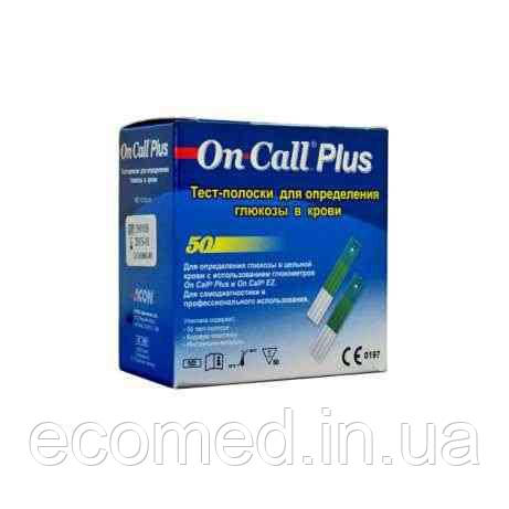 Тест-смужки Он-Колл Плюс (On Call Plus) 50 шт, фото 1