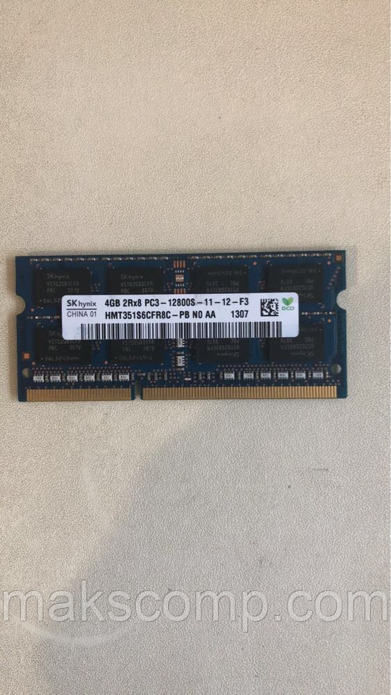 Памʼять Hynix 4Gb So-DIMM PC3-12800S DDR3-1600 1.5v (HMT351S6CFR8C-PB) 11-12-F3