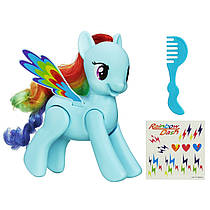 Поні Прочинена Рейнбоу Деш, робить сальто! My Little Pony Flip and Whirl Rainbow Dash Pony Fashion Doll Pet К