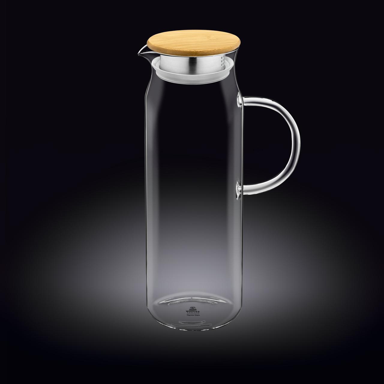 Глечик скляний з кришкою Wilmax 1500 мл WL-888208