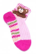 Жіночі шкарпетки тапочки з аплікацією 3-Д