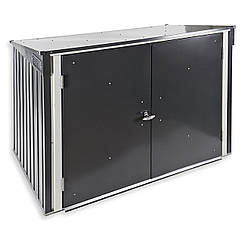 Бокс для сміттєвих контейнерів сірий з білим