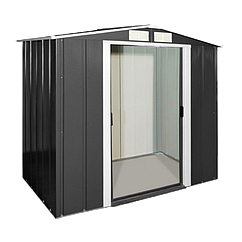 Сарай металевий ECO 202x182x181 см сірий з білим