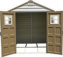 Сарай пластиковий Storemax 209x206x234 см слонова кістка, коричневий дах, фото 9