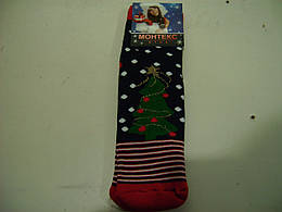 Жіночі новорічні шкарпетки махрові