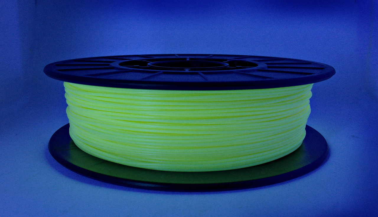 Нитка ABS Premium (АБС) пластик для 3D принтера, Жовтий флюр, світловідбиваючий (1.75 мм/0.75 кг)