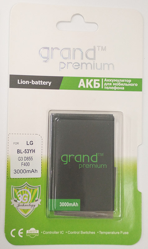 Аккумулятор LG BL-53YH для D855, G3, D400 Grand
