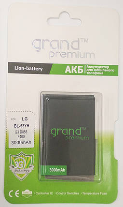 Аккумулятор LG BL-53YH для D855, G3, D400 Grand, фото 2