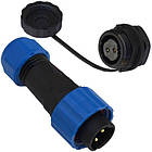 Комплект роз'ємів герметичних 2pin,Ø13 мм (шт.кабельний-гн.монтажний)