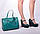 Стильні туфлі жіночі маломірні 36. 40. на високій платформі Woman's heel темно-зелені з натуральної замші, фото 4