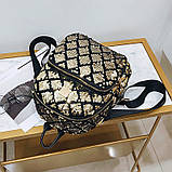 Рюкзак жіночий c паєтками Ромбики (чорний), фото 5