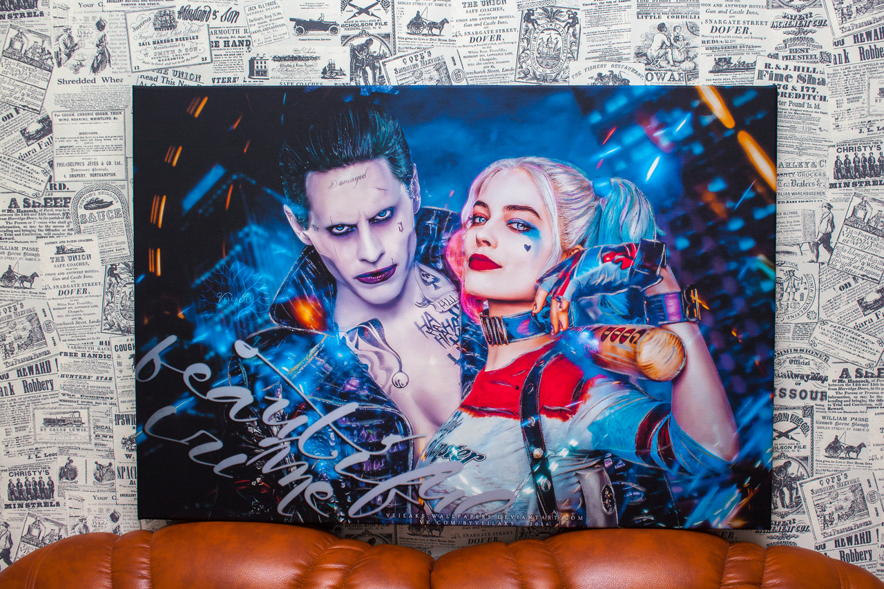 Картина на полотні "Харлі Квінн. Harley Quinn. Джокер.Joker" 60х40 см.