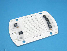 Світлодіодна LED-матриця 50w IC SMART CHIP 220 V ( вбудований драйвер) Синій