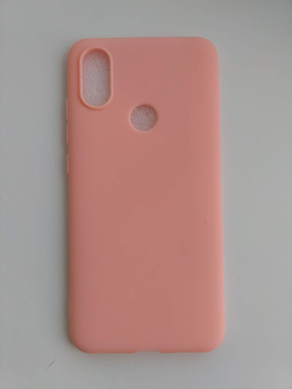Силіконовий чохол для Xiaomi Mi 6X / Mi A2 рожевий матовий Кораловий 1773P