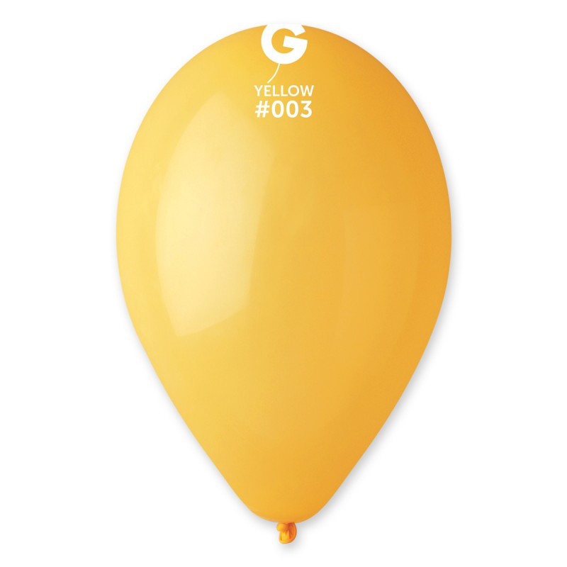 Повітряні кулі 12" (30 см) 03 Жовтий пастель В упак: 100шт. ТМ "Gemar" Італія