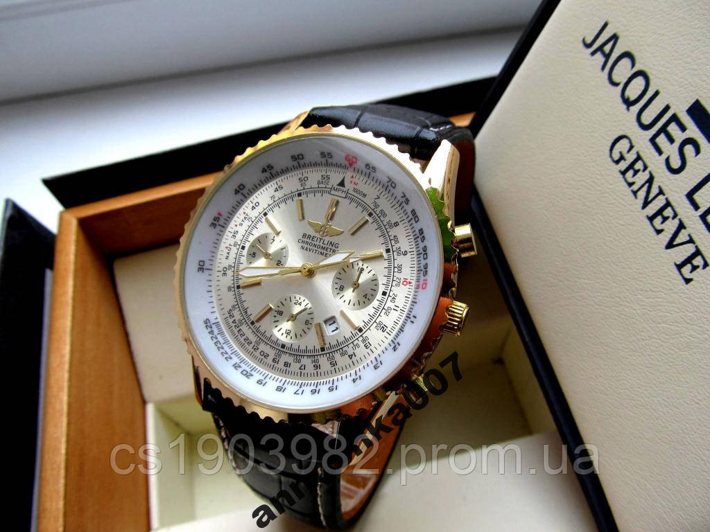 Модні чоловічі кварцові годинники BREITLING під ROLEX (Ролекс), календар