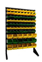 Стелаж з ящиками для метизів ART15-81 ЖЗ/пластикові ящики для транспортування,ящики для запчастин