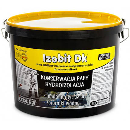Бітумно-каучукова мастика Izolex IZOBIT DK 20 кг, фото 2