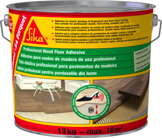 Еластичний клей для дерев'яних підлогових покриттів SikaBond-54 Parquet 13 кг.