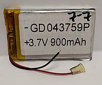 Акумулятор -GD 043759P 900mAh Li-ion +3.7V