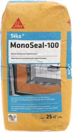 Однокомпонентна гідроізоляційна суміш Sika MonoSeal-100 25 кг., фото 2
