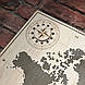 Карта світу з фанери, перфорована, декорована компасом 113*80 см, фото 2