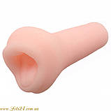 Чоловічий мастурбатор рот штучна вагіна ротик мінет силіконовий оральний мастурбатор для чоловіка чоловіків глибоке горло, фото 3