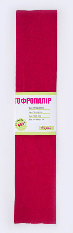 Папір гофрований бордовий 55% (50смХ200см) (703069)