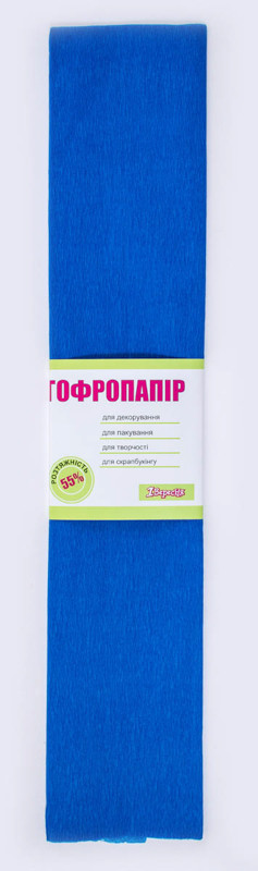 Папір гофрований синій 55% (50смХ200см) (701522)