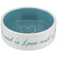 Trixie Pets Home Ceramic Bowl керамическая миска для животных кремовая-голубая 0,8л