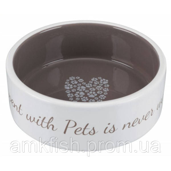 Trixie Pets Home Ceramic Bowl керамическая миска для животных кремовая-бежевая 0,3л - фото 1 - id-p68799844