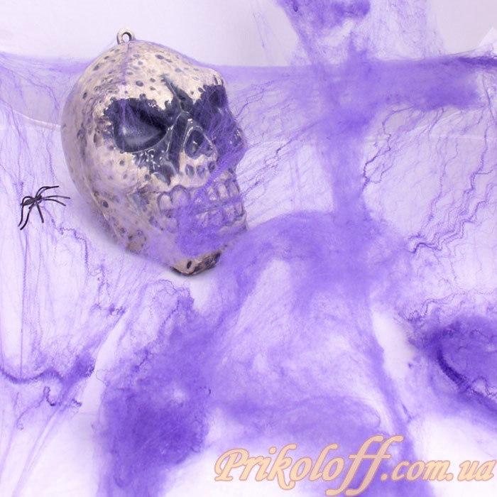 Павутина фіолетова, декор на Гелловін., фото 1