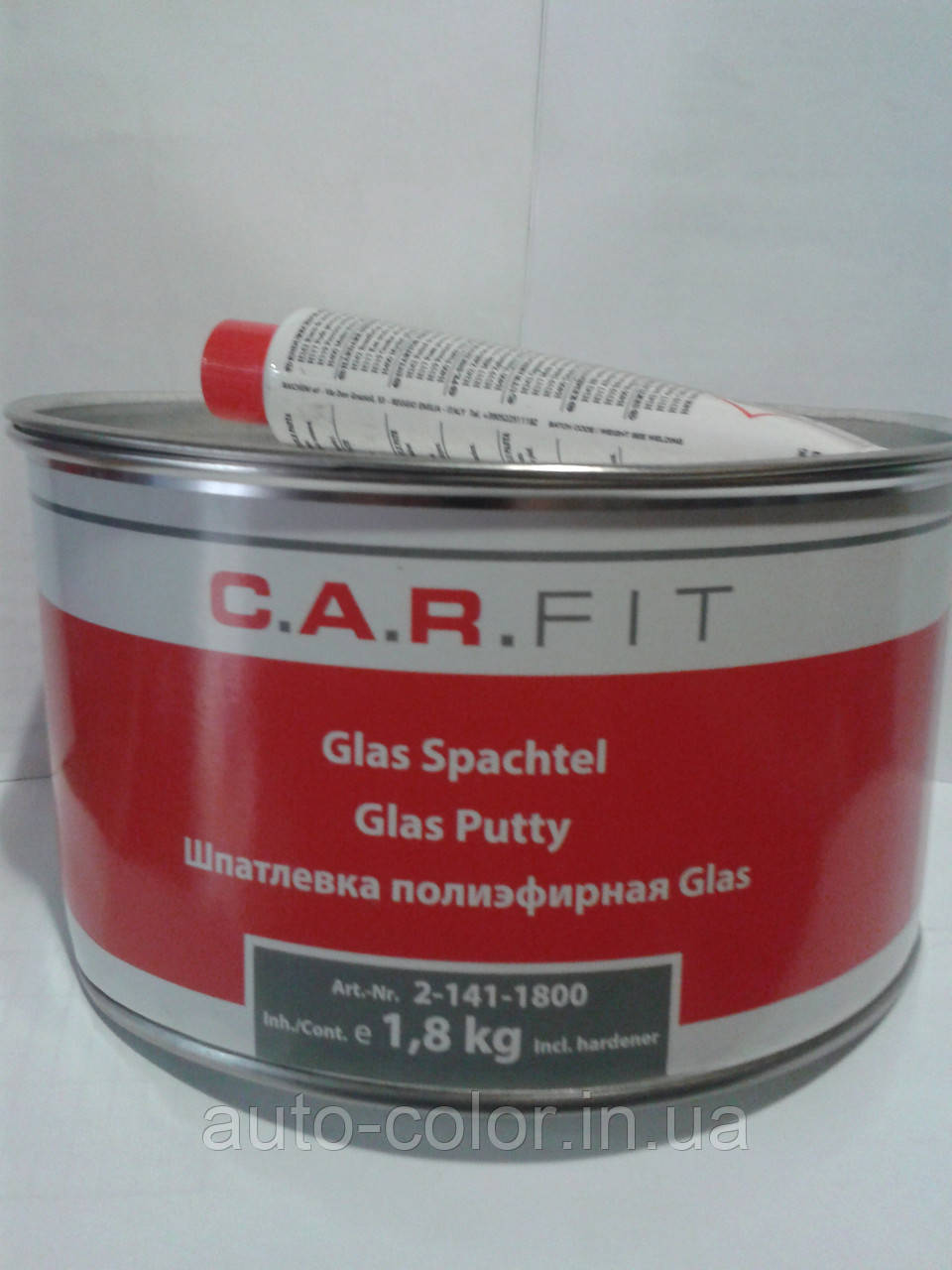 C.A.R.FIT. Шпаклівка поліефірна зі скловолокном із затверджувачем 1,8 кг