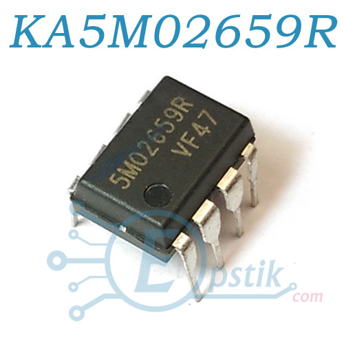 KA5M02659RN, FPS контроллер 650В, 67kHz, DIP8