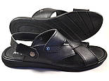 Сандалі босоніжки чоловічі шкіряні чорні Rosso Avangard Sandals Bertal, фото 8