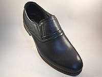 Туфли мужские на широкую ногу кожаные классические черные на резинках Rosso Avangard Felicite Rizz