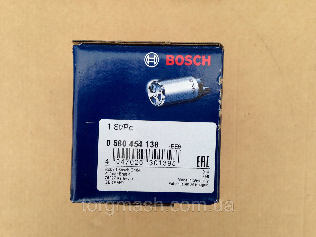 НАСОС ТОПЛИВНЫЙ BOSCH 0 580 454 138