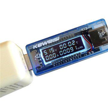 USB тестер Keweisi KWS-V20 - напруга, струм, час, ємність