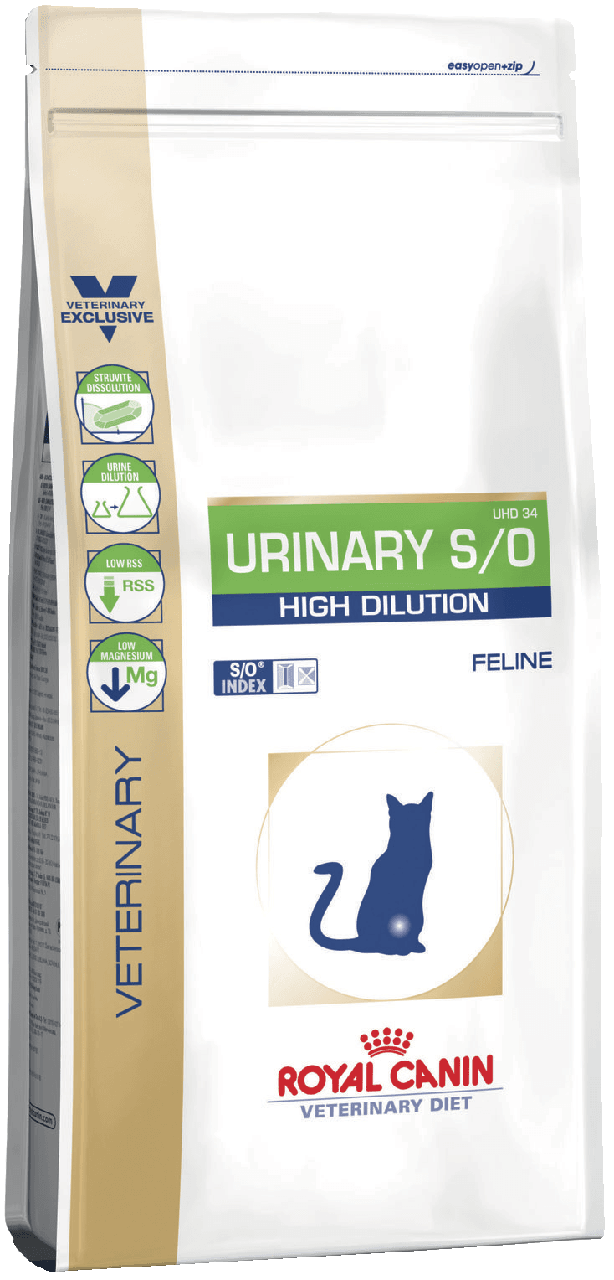 Сухий корм для кішок Royal Canin Urinary S/O High Dilution при захворюваннях сечовидільної системи 400 г