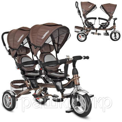 Дитячий триколісний велосипед із ручкою Turbo Trike M 3116TW-13A, фото 1