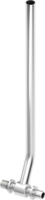 Трубка медная для подключения радиаторов,T-образная,никелированная 16х15 L330