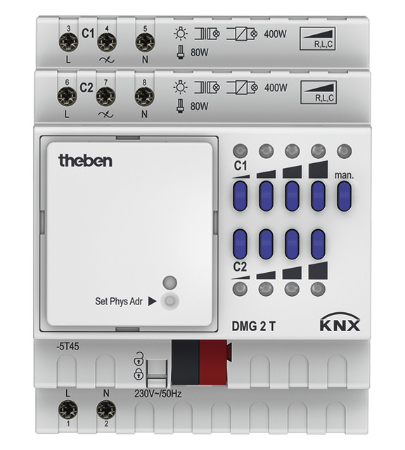 Реле освітлення дім-модуль DMG 2 T EIB/KNX Theben, th 4930270