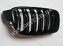 Решітка радіатора BMW 3-series F30 подвійні ламелі (ніздрі BMW F30), фото 2