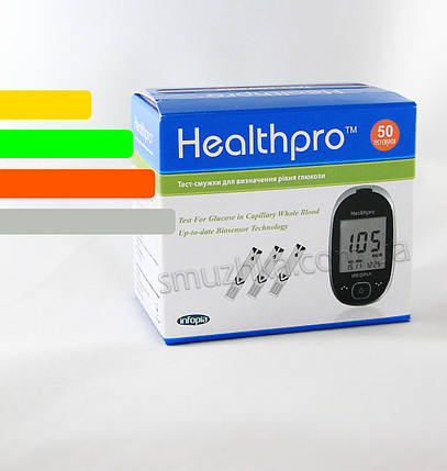 Тест-смужки Healthpro 50шт. - Хелспро тест смужки #50 шт., фото 2